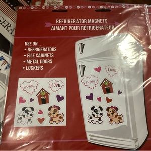 New Valentine love puppies refrigerator magnet set can be used on any metal